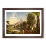 Big Box Art The Voyage of Life Youth by Thomas Cole Framed Wall Art Picture Print Ready to Hang, Walnut A2 (62 x 45 cm)