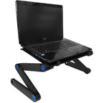 Table de lit / canapé réglable pour ordinateur portable - Support pour ordinateur portable - Ajustable - Noir - Noir