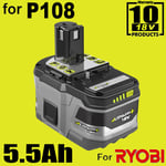 5.5Ah For RYOBI P108 18V One+ Plus High Capacity Battery Lithium-Ion RB18L50 New