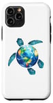 Coque pour iPhone 11 Pro Save The Planet Turtle Recycle Ocean Environment Earth Day