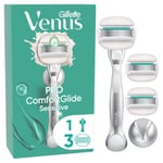 Gillette Venus Pro ComfortGlide Sensitive Rakhyvel med 3 st Rakblad