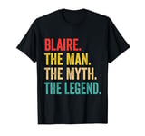 Mens Blaire The Man The Myth The Legend Personalized Funny T-Shirt