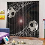 BCDJYFL Printed Blackout Curtains 3D Football Printing Stereo Curtain Premium Soundproof Window Curtains Living Room Bedroom Office.220X215Cm(Width X Height)