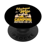 Mari et femme Camping Partners For Life Sweet Funny Camp PopSockets PopGrip Interchangeable