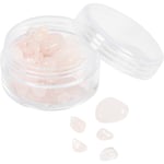 Kristallpärlor, Rosenkvarts:, Dia. 7-12 mm, Hålstl. 1 mm, rosa, 63 st./ 1 förp.