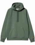 Carhartt WIP Chase Hooded Sweat - Duck Green Colour: Duck Green, Size: Medium