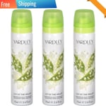 3X75ml Yardley Lily Of The Valley Deodorant Spray, 75mlX3 free  shipping