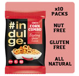 #indulge Premium Snack - Crunchy Corn Combo Sizzling Spice Flavour - Gluten Free, Low Salt, Low Fat, Nut Free, Vegan - 10 x 30g
