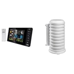 La Crosse Technology WS6827-BLA Station Météo Ecran Couleurs Français Noir & Coque pour article & metteur TFA Dostmann 98.1114.02, blanc, 10,2 x 9,5 x 17,5 cm