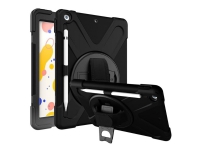 eSTUFF - Baksidesskydd för surfplatta - silikon, polykarbonat - svart - 10.2 - för Apple 10.2-inch iPad (9:e generation)