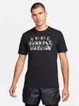 Nike Men's Run Division T-Shirt - Black, Black, Size M, Men