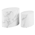 Urban Fusion Collection - Cenon Soffbord 40x33x48 cm Carrara-marmor