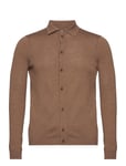 Merino Knitted Shirt Brown Morris