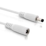 InLine - DC Extension Cable, Universal Power Supply Extension Cable for Amazon Echo Dot, LED Strips, Security Cameras, DC Male/Female 4.0 x 1.7 mm, White, 5 m