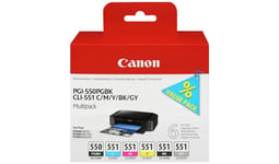 Canon PGI-550/CLI-551 Ink Cartridge Multipack - Black/Photo...
