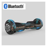 Hoverboard Self Balancing Hoverboard For Kids And Adults，Connect Bluetooth to play music，Can Load 130KG, Maximum Speed 15KM/H, Maximum Mileage About 30KM，6.5-inch tire diameter (Color : Black)