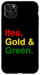 iPhone 11 Pro Max Ites, Gold And Green Case