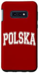 Coque pour Galaxy S10e Polska Pologne Varsity Style maillot de sport