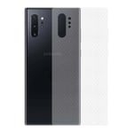 Galaxy Note 10 Plus Kolfiber Vinyl Skin Dekal Skyddsfilm Baksida transparent