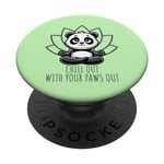 Chill Out with your Paws out - Panda Yoga PopSockets Swappable PopGrip