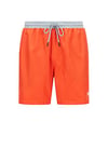 BOSS Mens Starfish Quick-Drying Swim Shorts with Contrast Waistband Orange