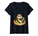 Womens Just a Boy Who Loves Snakes - Snake Fan V-Neck T-Shirt
