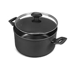 Prestige Tougher Stock Pot with Lid - Induction Stock Pot with Scratch Resistant Non Stick, Stay Cool Easy Grip Handles