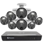 Swann Master-Series 8MP/4K 16 Channel NVR Security System: NVR-7680 with 2TB HDD & 8 x NHD-875WLB Bullet Camera