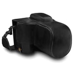 MegaGear MG1535 Nikon D3500 Ever Ready Leather Camera Case and Strap - Black