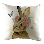 jieGorge Easter Sofa Bed Home Decoration Festival  Rabbit Pillow Case Cushion Cover, Pillow Case for Easter Day (I)