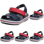 Crocs Unisex Kid's Crocband Sandal, Navy/Red, 10 Child UK (Pack of 5)