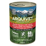 Arquivet Adulte Veau et Poulet aux Carottes et à l'huile de Saumon, 400 g (Paquet de 1)