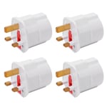 2 Pin To 3 Pin Plug Adapter 250V 13A EU To UK Plug For Business And Travel