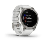 Garmin epix Gen 2 Sapphire - Titane blanc - montre de sport avec bande - silicone - taille du poignet : 125-208 mm - affichage 1.3" - 32 Go - Bluetooth, Wi-Fi, ANT+ - 70 g