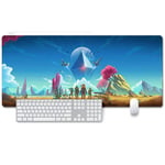 Mouse Mat No Man's Sky XXL Anime Mouse Pad, Speed Gaming Mouse Mat, Extra Large 900 x 400 x 3mm, Water-Resistant Mousepad with Non-Slip Rubber Base,Smooth Cloth Surface for computer PC, K