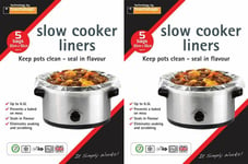 2 x Toastabags Pk Of 5 Slow Cooker Liners 30 x 55cm Croc Pot Liner Round Or Oval