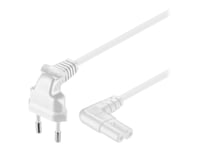 Goobay Nk 104 S - Strömkabel - Power Iec 60320 C7 Till Eurokontakt (Hane) - Ac 250 V - 1 M - 90° Kontakt - Vit