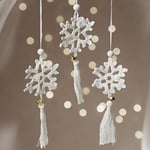 Creativ Mini DIY Kit - Virka Vita Snöflingor Julpyssel