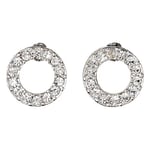 PILGRIM Victoria Crystal Halo Örhängen Silver 611316013