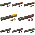 Nescafe Starbucks Nespresso Pods Pick N Mix 3 Pack ( 8 Flavours to Choose from ) Lungo, Americano, Espresso and Many More