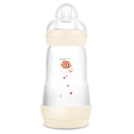 MAM - Biberon Easy Start Anti-Colique 2+ mois débit moyen (260 ml) Coton – Biberon pour réduire les coliques et l'inconfort de bébé – Biberon bébé compatible avec l'allaitement maternel