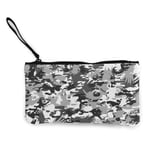 Unisex Wallet,Coin Bags,Animal Antelope Grey Camouflage Balck Camo Canvas Coin Purse Bag Portable Purse Pouch Bag with Zipper for Lipstick Coins Cash Credit Card Headset USB Charger Keys