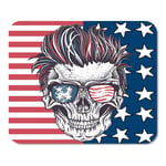 Mousepad Computer Notepad Office Face Skull Sunglasses Hairstyle on Abstract Home School Game Player Computer Worker Inch