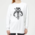 The Mandalorian Blaster Skull Women's Sweatshirt - White - XL