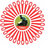 Ineasicer - 120pcs Lames en Plastique de Rechange pour Coupe Bordure Lame de Tondeuse à Gazon Lames pour Débroussailleuse sans Fil Lames de Coupe de