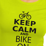 Kruskis Keep Calm And Bike On Short Sleeve T-shirt Grönt M Kvinna