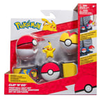 Pokémon Pikachu Clip ‘N’ Go Belt Set - 2-Inch Pikachu Battle Figure with Clip ‘N