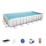 Bestway piscine hors sol rectangulaire Power Steel™ 732 x 366 x 132 cm