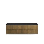 Englesson Line byrå Walnut/black-6 lådor-vägghängd