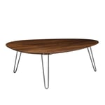 Naver Collection - AK 1861 Soffbord, Höjd 42 cm, Såpad ek, Skiva belagd med vit Corian, Ben i rostfritt stål - Soffbord - Nissen & Gehl - Vit - Metall/Trä/Sten
